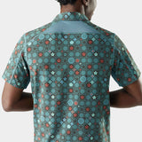 Smartwool - Men's Everyday Short Sleeve Button Down - Dusty Teal Geo Floral