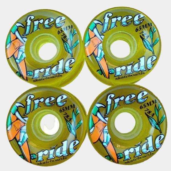 Sector 9 Free Ride Soft Cruiser Wheels 78a 65mm Clear Yellow