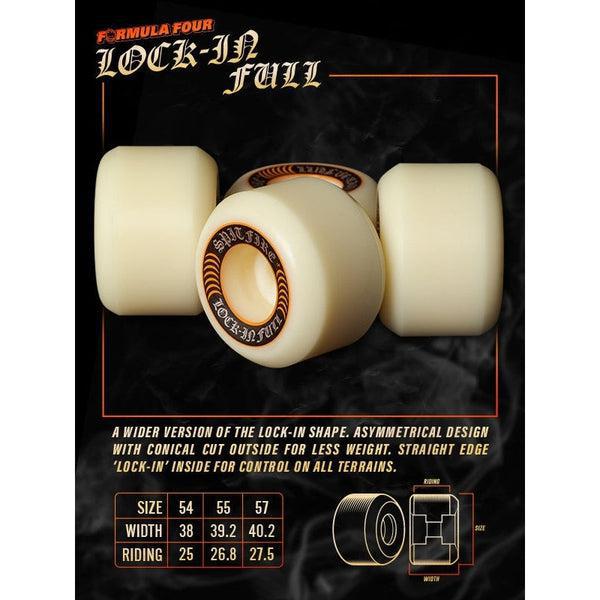 Spitfire Formula Four Lock-Ins Full Wheels Natural 99du 54mm