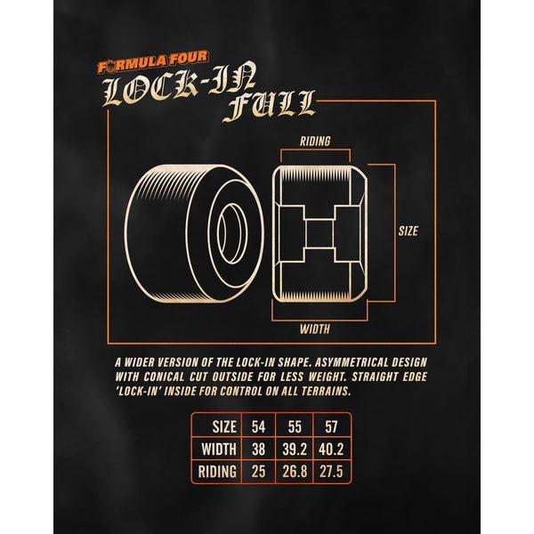 Spitfire Formula Four Lock-Ins Full Wheels Natural 99du 57mm