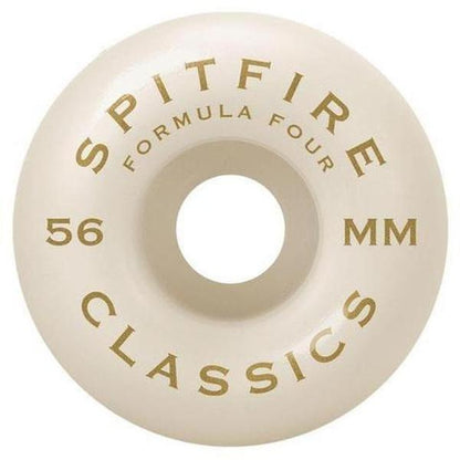 Spitfire Wheels Formula Four 101D Classics 56mm White - Blue Print