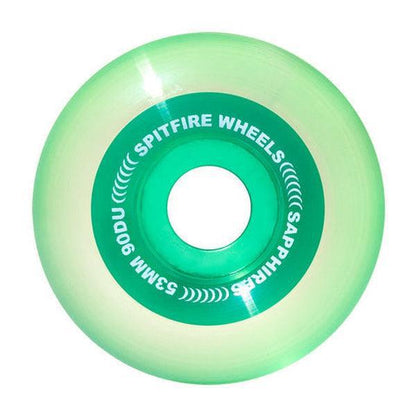 Spitfire Wheels Sapphires 90du 53mm Clear - Green