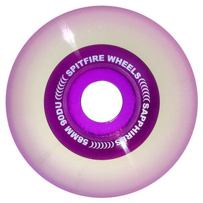 Spitfire Wheels Sapphires 90du 58mm Clear - Purple