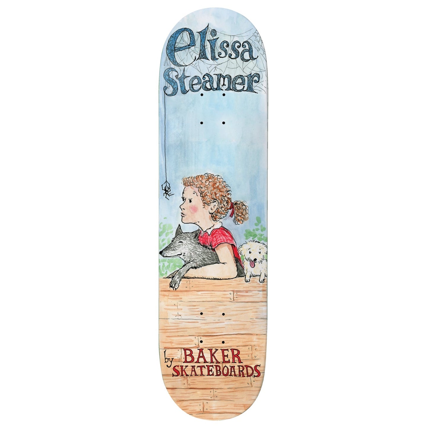 Baker Skateboard Deck Elissa Steamer Web Blue 8.25" x 31.875"