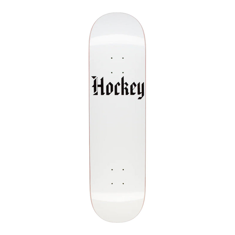 Hockey Skateboard Deck Stone White 9.0" x 33.254"