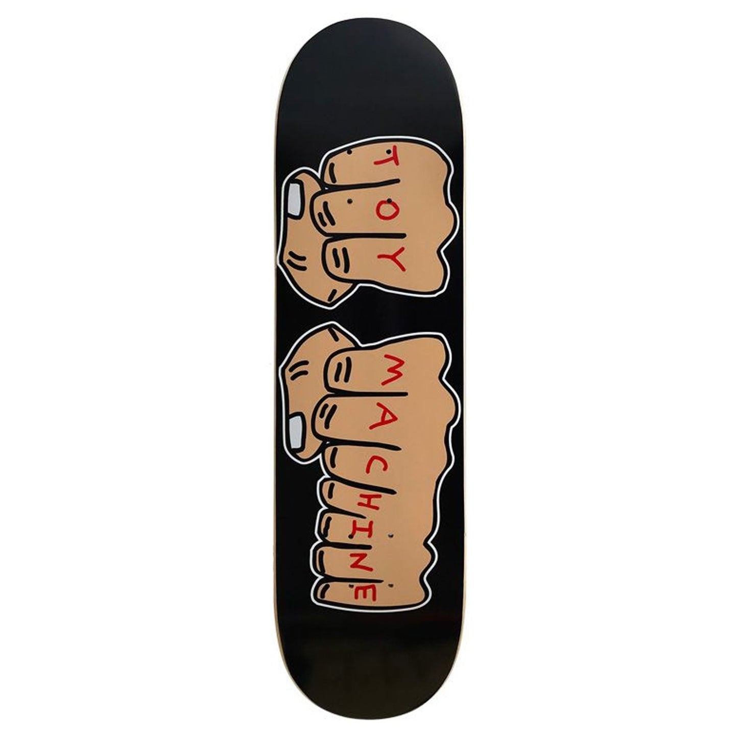 Toy Machine Skateboard Deck New Fists Black 8.0" x 31.63"