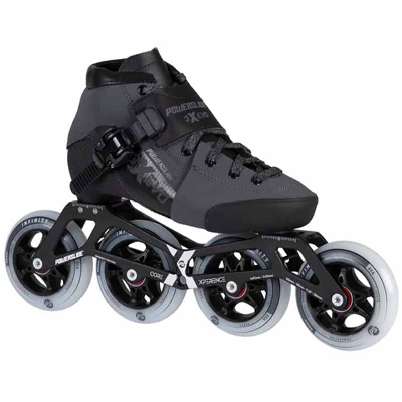 Powerslide Triple X Evo Dark Grey adj. Racing Kids Skates