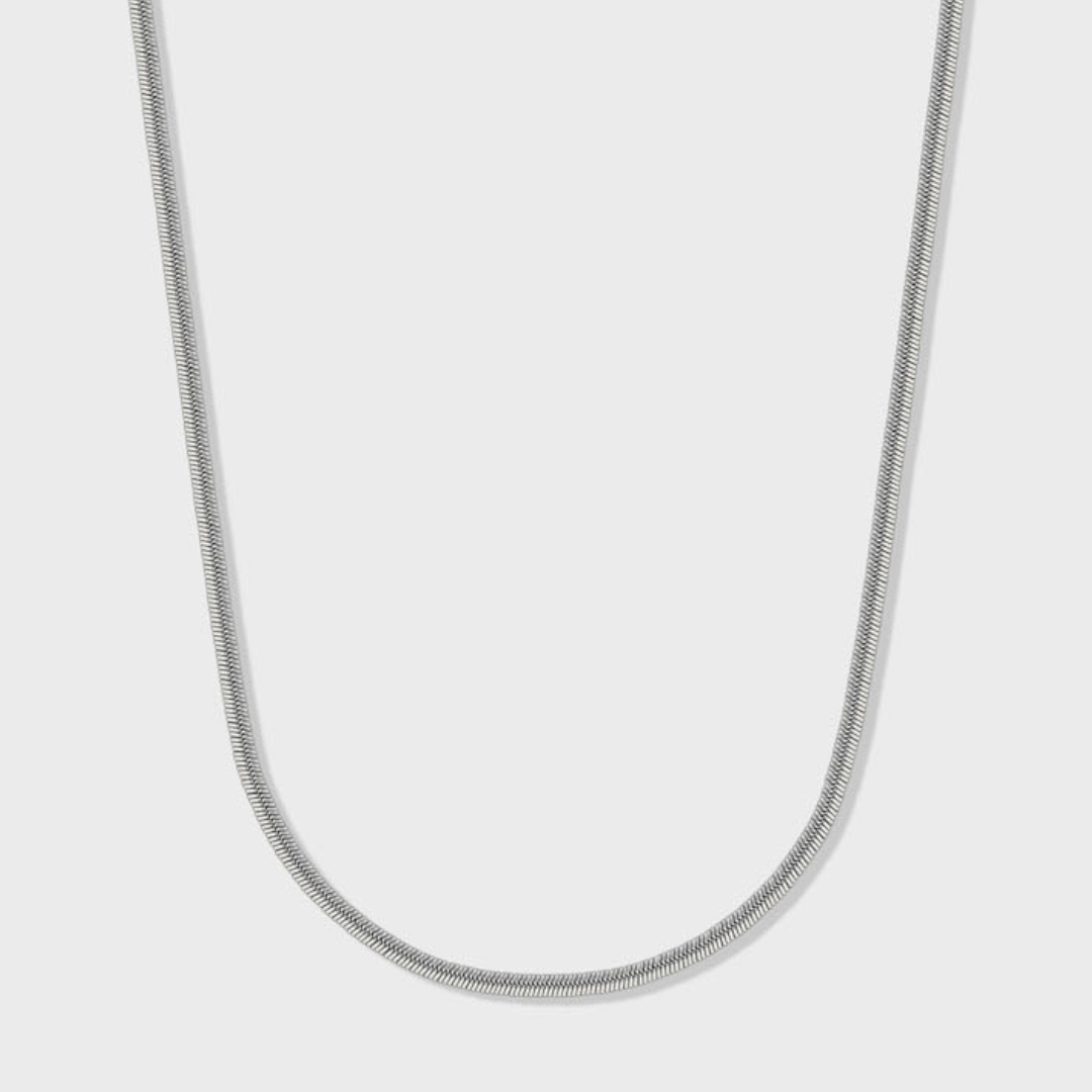 Flat Snake Chain (Silver) - 2mm