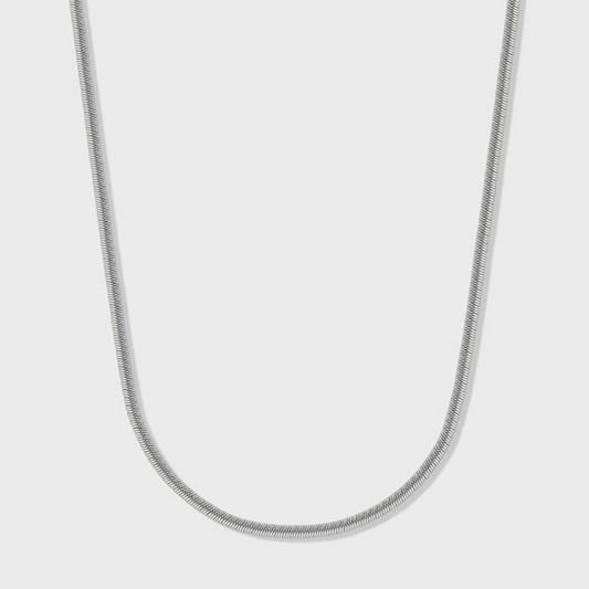 Flat Snake Chain (Silver) - 2mm