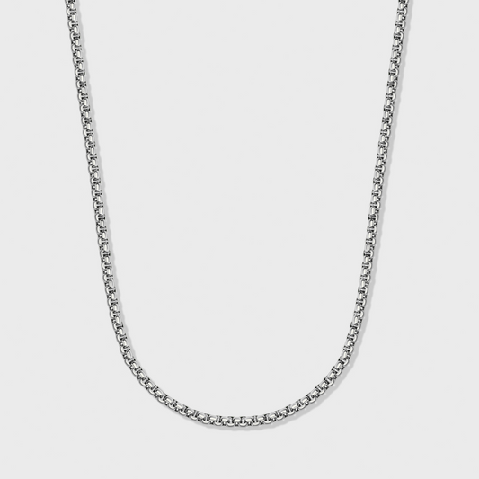 Round Box Chain (Silver) - 3mm