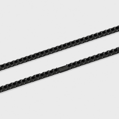 Tennis Chain (Black) - 4mm