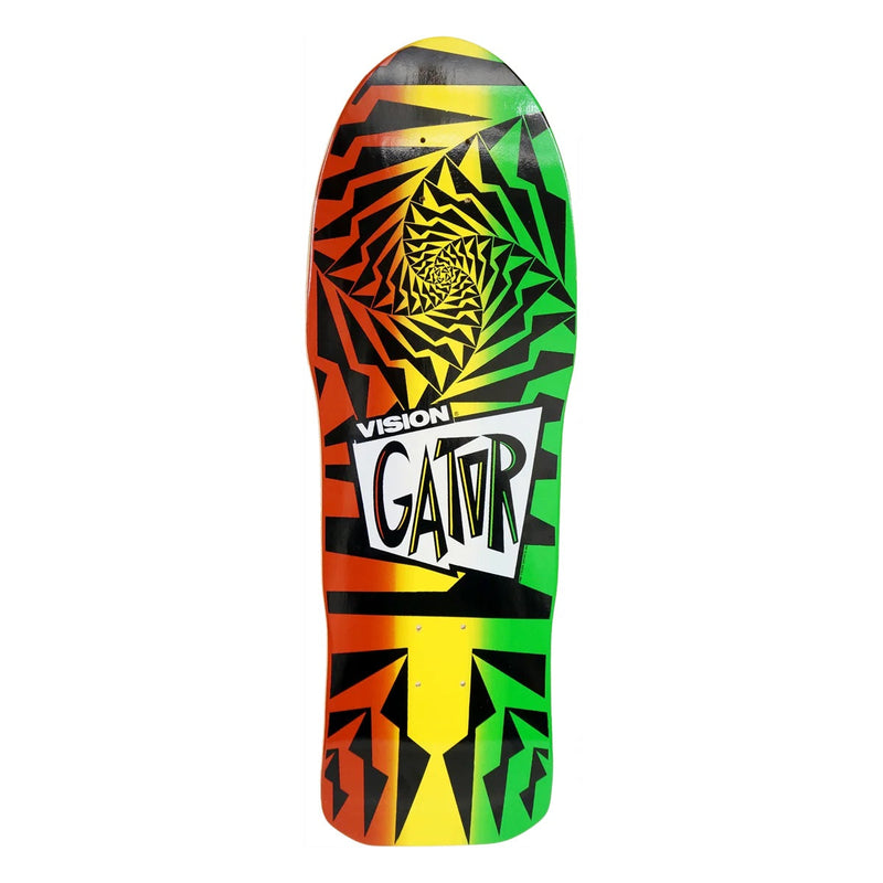 Vision Gator II Skateboard Deck - 10.25″ Rasta/Black