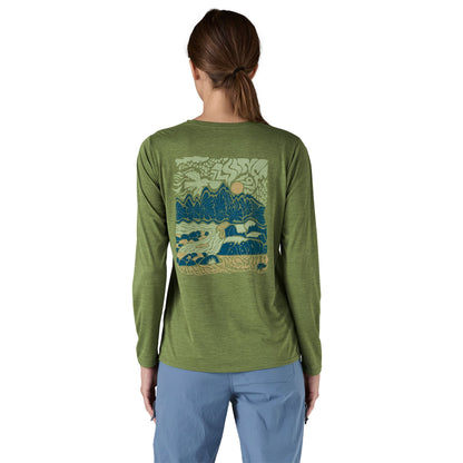 Patagonia W's L/S Capilene Cool Daily Graphic Shirt - Waters - DQ