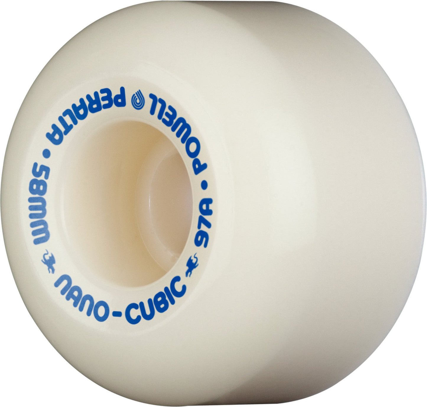 Powell Peralta Nano Cubic Asymmetrical Shape Dragon Formula Wheels 58x37mm 97A - Off White (Set of 4)