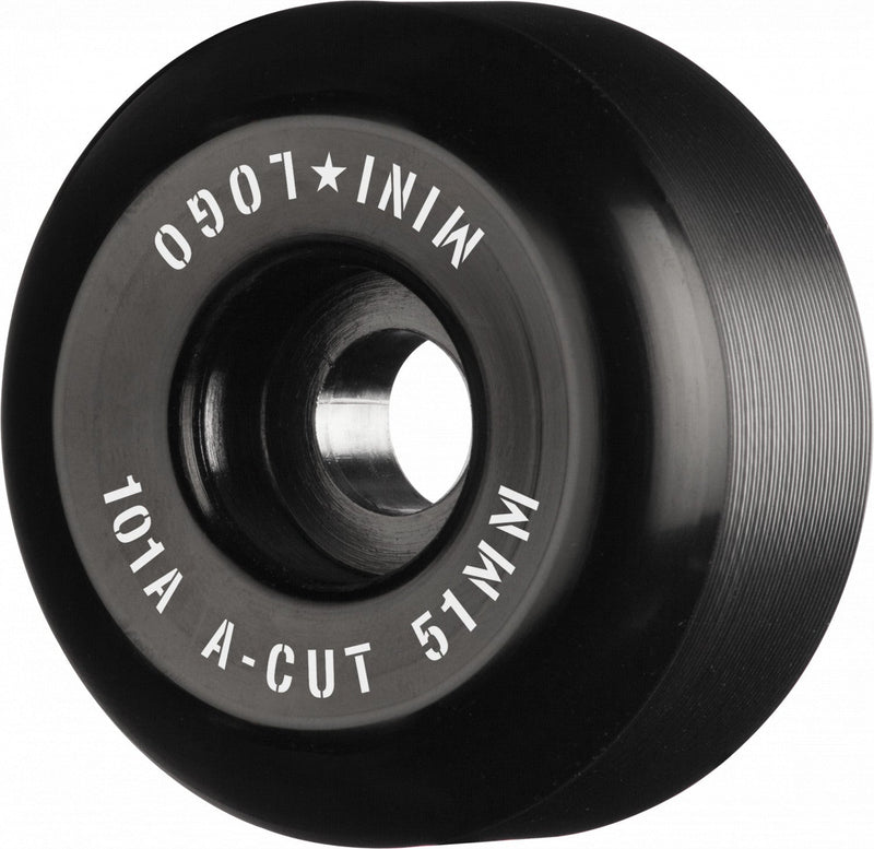 Mini Logo Wheels A-Cut "2" 51mm 101a - Black (Set of 4)