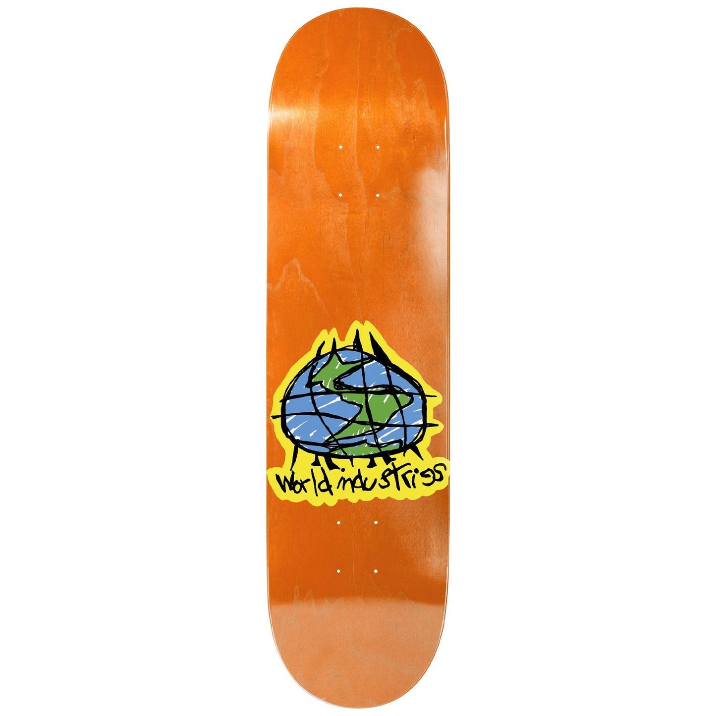 World Industries Skateboard Deck Scribble Orange 8.5" x 32.2"