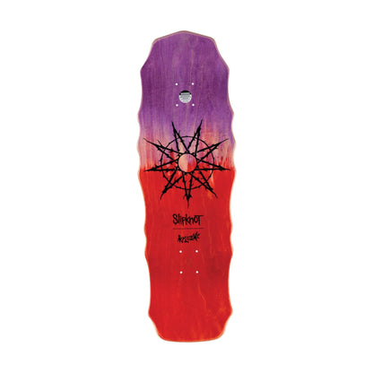 Welcome x Slipknot Skateboard Deck Tribal S On Widow Purple/Red Stain 10"