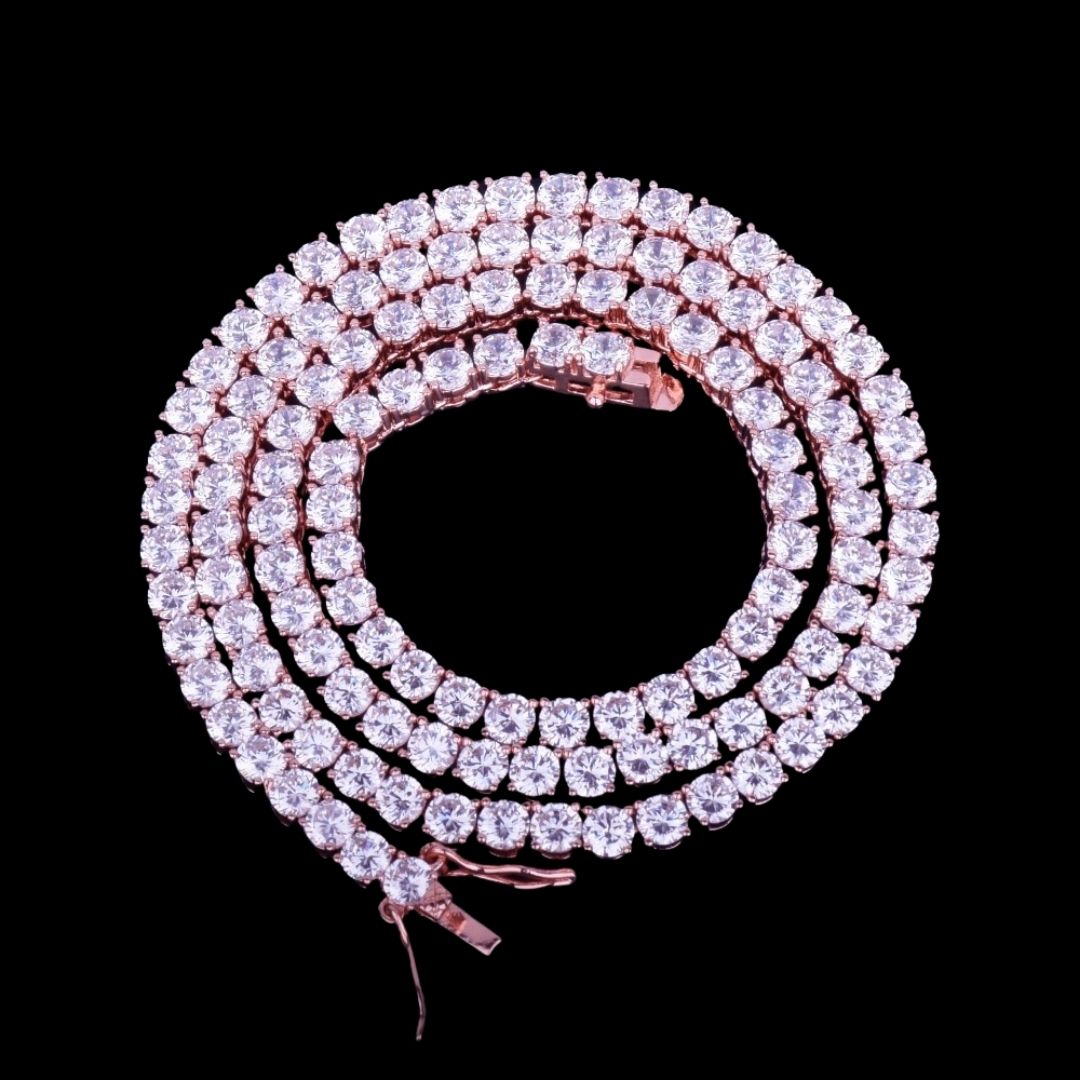 BEST | 3MM-5MM Row Style Endless Bling Shine Tennis Iced Out Diamond Necklace Chain
