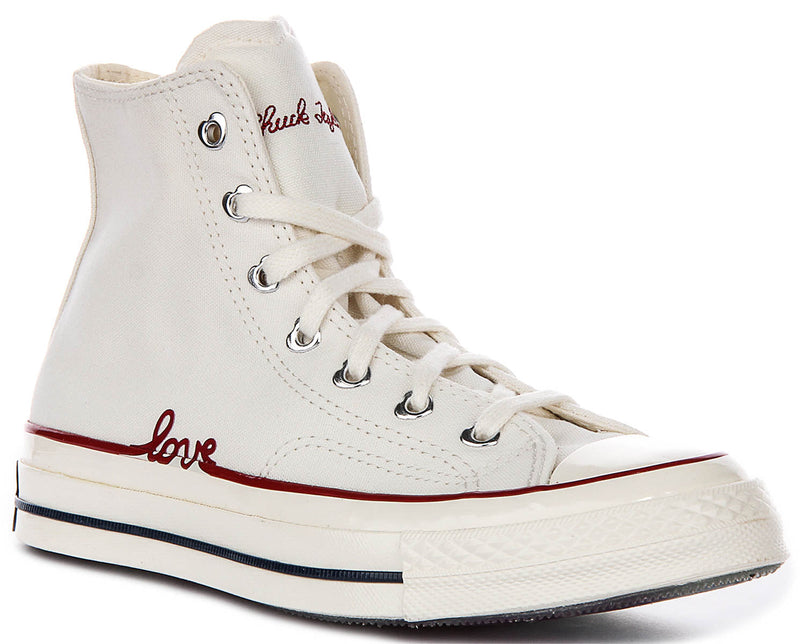 Converse Chuck 70s Hi A19060C In White Red Love
