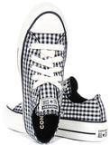 Converse Chuck Taylor Lift Platform A13664C In White Black Gingham