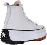 Converse A04293C In White Leather Gum Sole