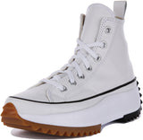 Converse A04293C In White Leather Gum Sole