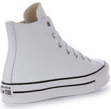 Converse All Star Lift A02486C In White Leather For Junior