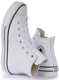 Converse All Star Lift A02486C In White Leather For Junior