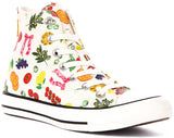 Converse Chuck Taylor A17773C All Star Hi In White Fruit Print