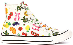 Converse Chuck Taylor A17773C All Star Hi In White Fruit Print