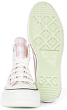 Converse All Star Lift A13663C In White Pink Gingham Print
