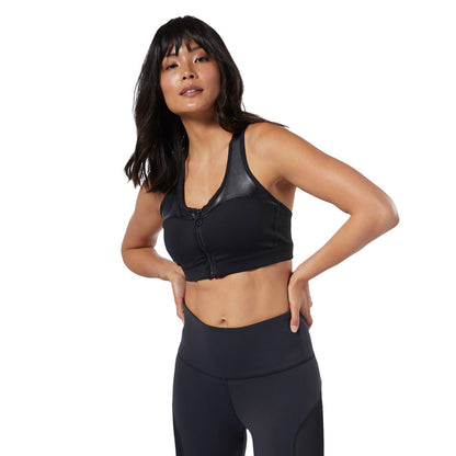 WOMEN'S REEBOK STUDIO CARDIO ZIP MEDIUM-IMPACT BRA