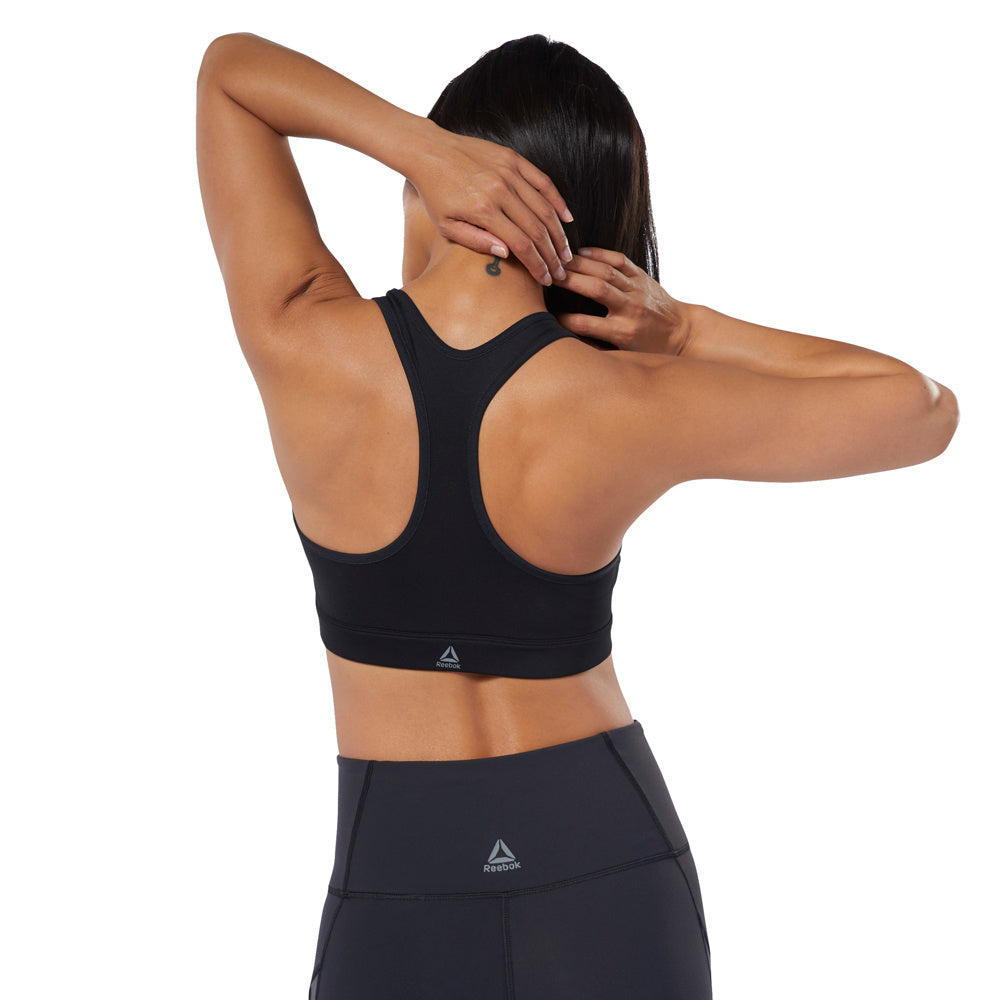 WOMEN'S REEBOK STUDIO CARDIO ZIP MEDIUM-IMPACT BRA