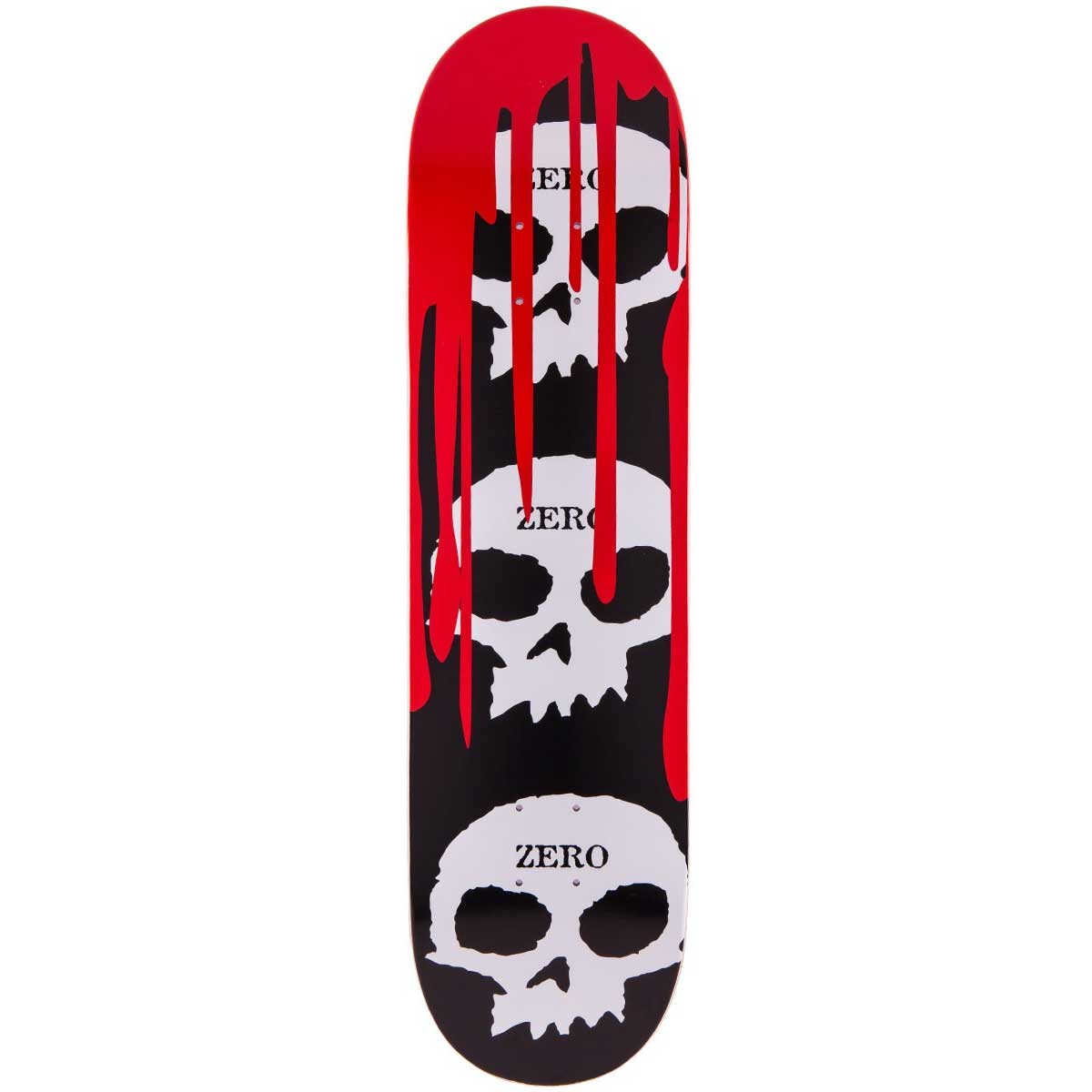 Zero Skateboard Deck 3 Skulls Blood & Single Skull Black 8.0" 2 Pack of Decks