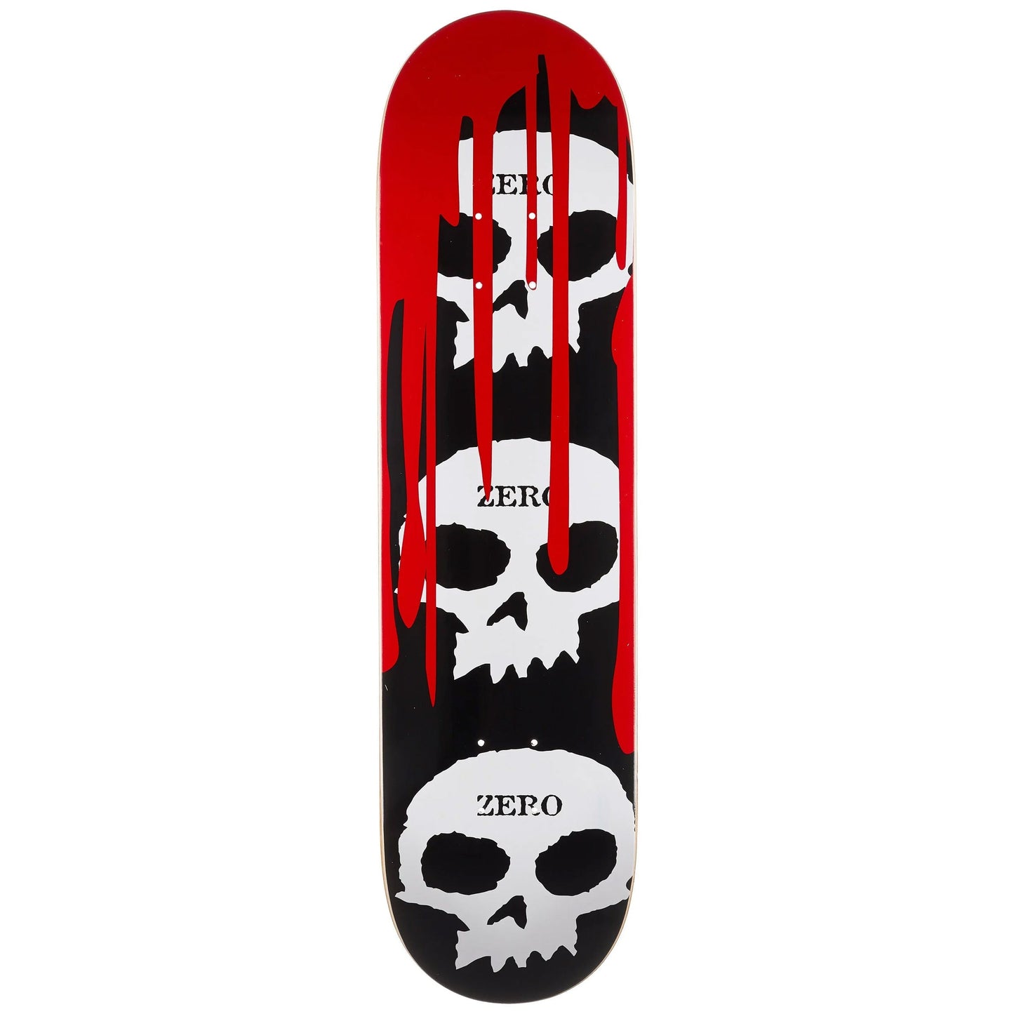 Zero Skateboard Deck 3 Skulls w/ Blood 8.5" x 32.3"