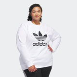 Women's adidas Adicolor Trefoil Crew Sweatshirt (Plus Size)