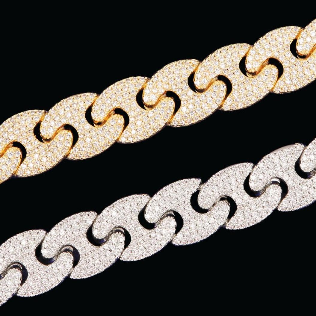 14MM Miami Cuban Iced Out Diamond Necklace Chain