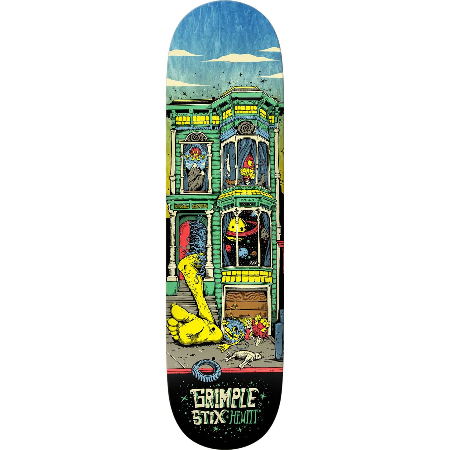 Anti Hero Grimple Stix Hewitt Victorians Skateboard Deck 8.5"