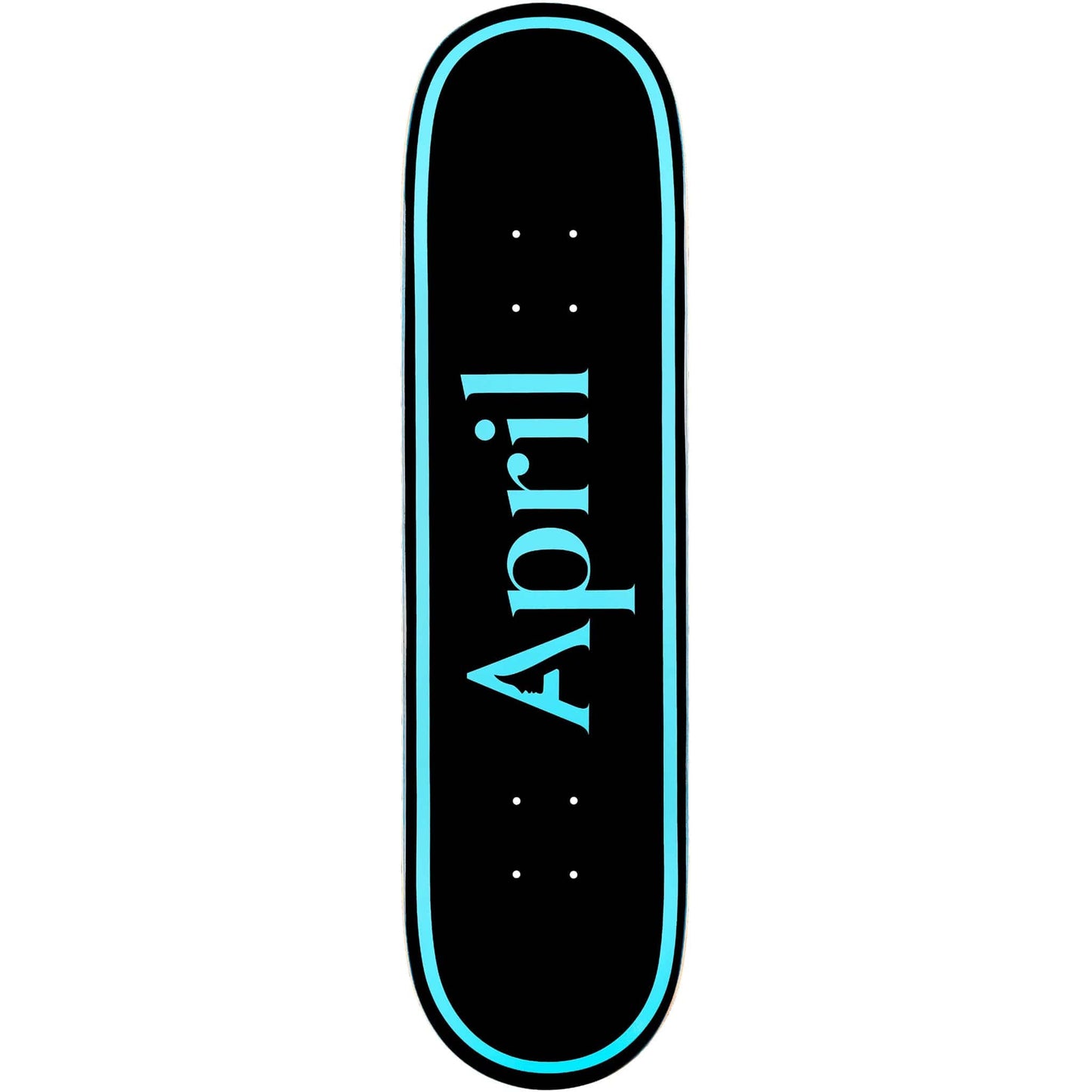 April OG Logo Blue Black Skateboard Deck 8.5"