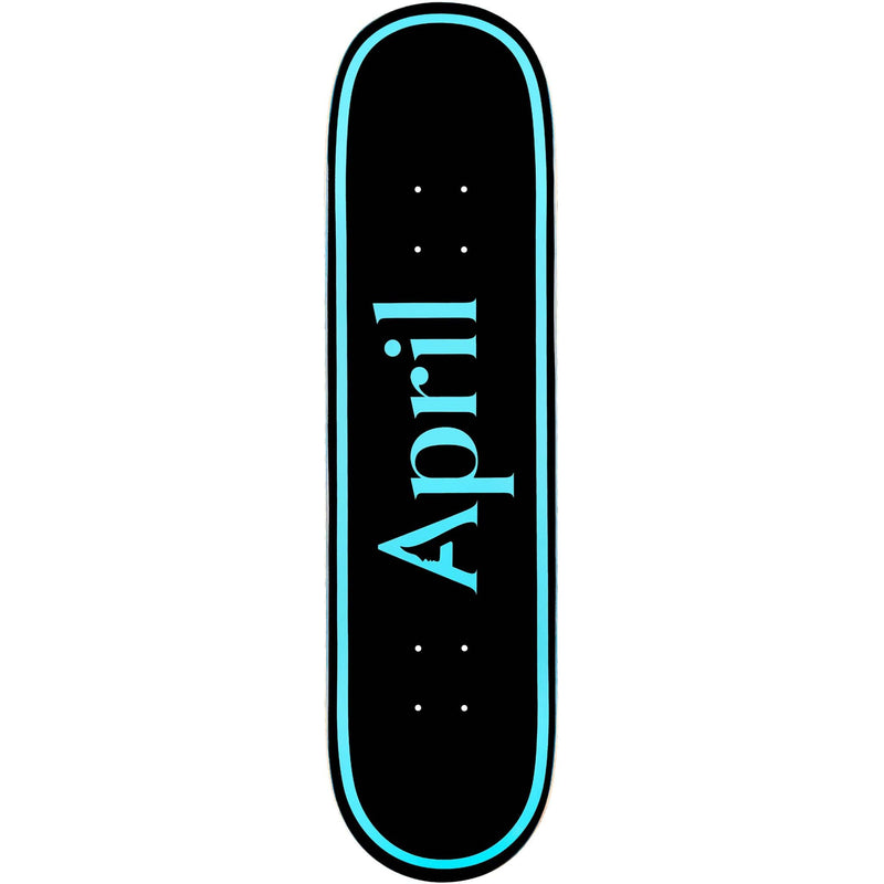 April OG Logo Blue Black Skateboard Deck 8.5"