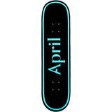 April OG Logo Blue Black Skateboard Deck 8.5"