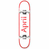 April OG Logo Red Mini Skateboard Complete 7.25"