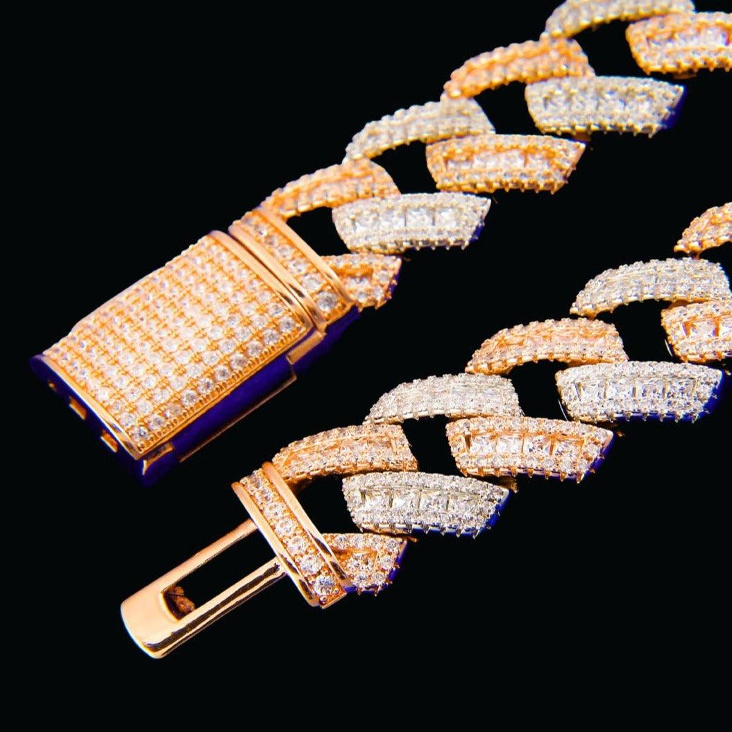15MM Cuban Link Iced Out Diamond Necklace Chain