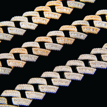 15MM Cuban Link Iced Out Diamond Necklace Chain