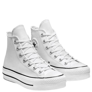 Converse Women's Chuck Taylor All Star Lift Leather High in White/Black/White