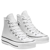 Converse Women's Chuck Taylor All Star Lift Leather High in White/Black/White