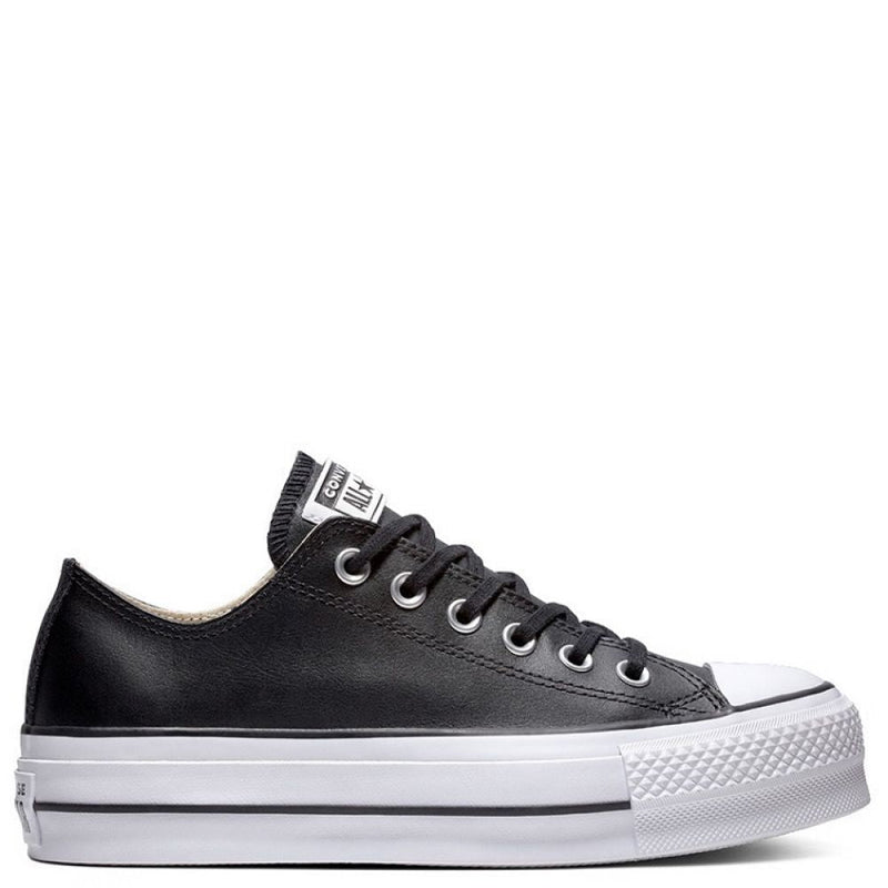 Converse Women's Chuck Taylor All Star Lift Leather Low Top in Black