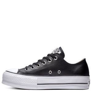 Converse Women's Chuck Taylor All Star Lift Leather Low Top in Black