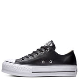 Converse Women's Chuck Taylor All Star Lift Leather Low Top in Black