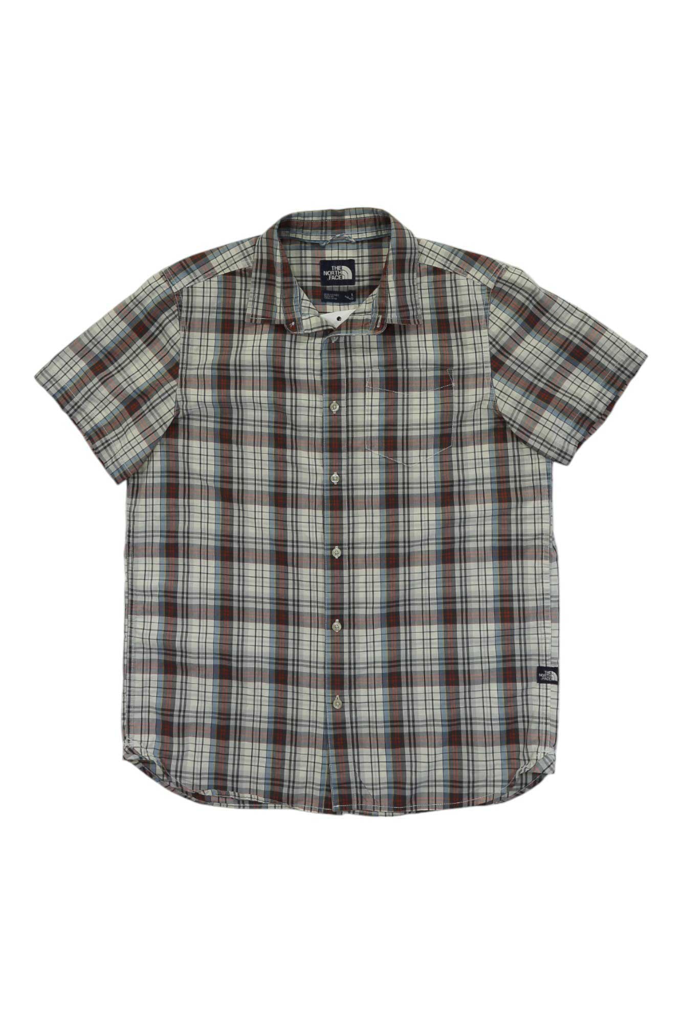 Mens Plaid Short Sleeve Button Up
